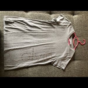 Grey sequined Calvin Klein shirt
